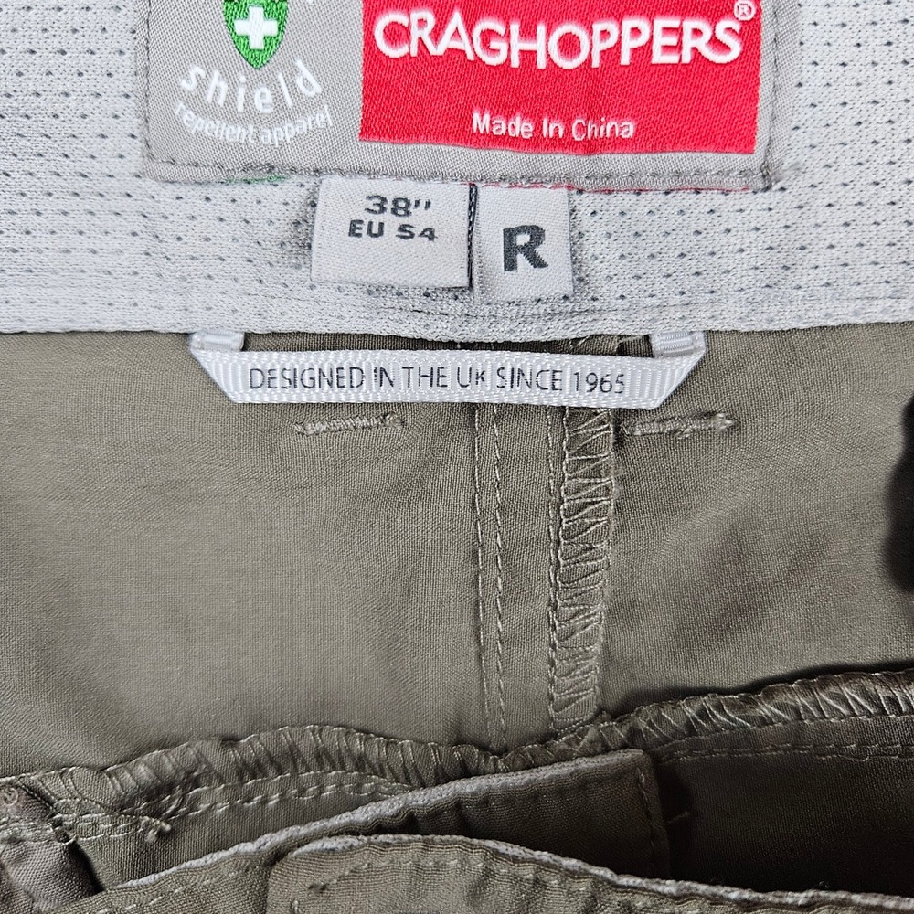 Craghoppers Mens Hiking Pants 38R Khaki Insect Shield Technical - Picture 9 of 13